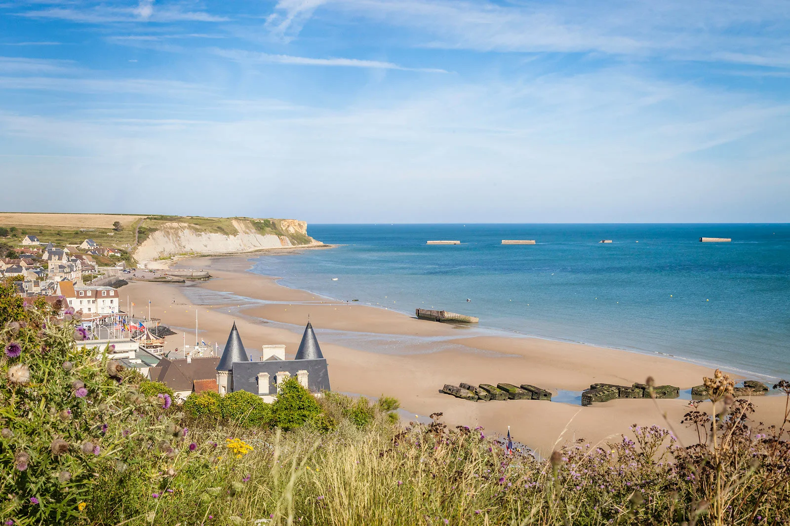 Port artificiel d'Arromanches - vestiges Mulberry B